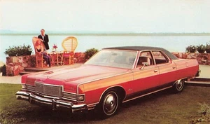 1973 Mercury Marquis Brougham Postkarte Penoyer Central Square NY Oldtimer A2 - Bild 1 von 2