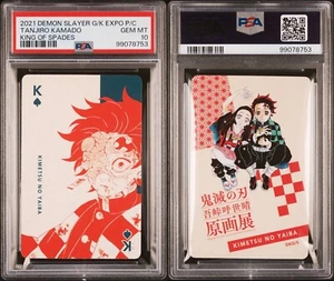 PSA 10 - Tanjiro Kamado King of Spades - Demon Slayer Exhibition Playing Cards - Bild 1 von 3