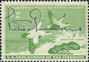 US Scott #RW24 Used VF 2.00 1957 US Federal Duck Stamp CV 12.50 - Picture 1 of 1