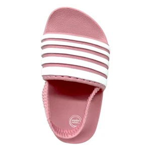 Wonder Nation Toddler Girls Sport Slide Pink Lemonade/White, Sizes 5/6-11/12 - Picture 1 of 3