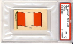 1939 R51 WILBUR-SUCHARD,PERU FLAG-PSA 8,RARE BEAUTY,ONLY 1 ! - Picture 1 of 1