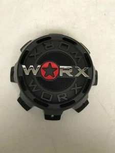 Worx By Ultra 8 Lug Matte Black Wheel Center Cap 30171765F-A Tall LG1207-40 - Picture 1 of 3