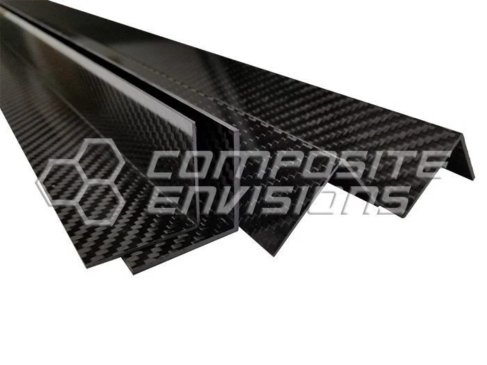 Carbon Fiber 90 Angle - 2x2 Twill Gloss Finish 1.5" Legs - Image 1 of 1