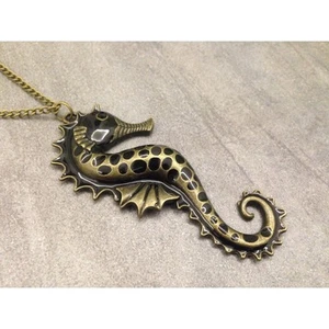 Collier sautoir fashion hippocampe black, pour femme - Imagen 1 de 1