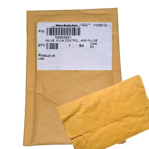 Waters VALVE FLOW CONTROL 4MM IN-LINE P/N 700002621 New Old Stock Sealed - Picture 1 of 5