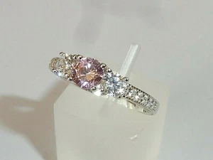 2 Ct. Lab Created Round Pink Diamond Engagement Ring in 925 Sterling Silver - Picture 1 of 9
