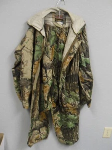 Stearns Dry Wear PVC Hooded Hunting Waterproof Jacket Sz L & Pants Sz XL Men's - Picture 1 of 22