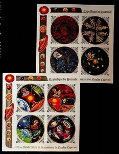 BURUNDI Sc 434a+C186a NH 2 IMPERF S/S OF 1973 - COPERNICUS-ASTRONOMY - (DL24) - Picture 1 of 1