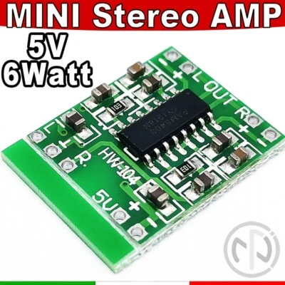 PAM8403 AMPLIFICATORE  STEREO AUDIO CLASSE D Modulo 6W - Immagine 1 di 3