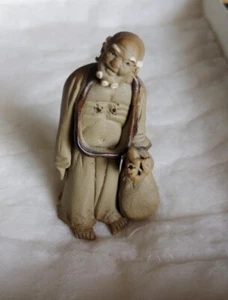 Vintage Japanese or Chinese Ceramic Figurine Statue Old Man Wiseman - Picture 1 of 7