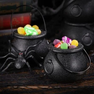 Happy Halloween Candy Holder Candy Bucket Halloween Supplies Witchs Cauldron - Picture 1 of 12