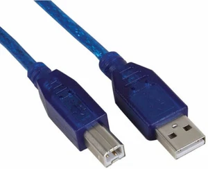 2m CLEAR DARK BLUE USB PC COMPUTER PRINTER CABLE for EPSON LEXMARK CANON HP - Picture 1 of 1