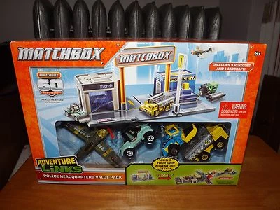 MATCHBOX ADVENTURE LINKS POLICE HEADQUARTERS VALUE PACK NEW IN BOX 2012 - Image 1 of 4
