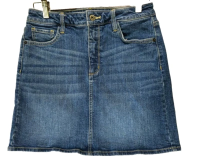 Arizona Jean Co Juniors 3 Saia Jeans Jeans Mini Casual 5 Bolsos Azul Curta Excelente Estado Usado - Imagem 1 de 4