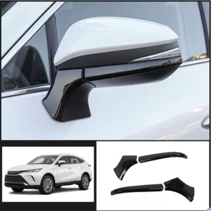 Cubierta de espejo para puerta trasera lateral negra brillante para Toyota Venza 2021-2023 - Imagen 1 de 5