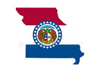 Missouri Flagge Staatsumriss Autofenster Vinylfenster Laptop Aufkleber Aufkleber