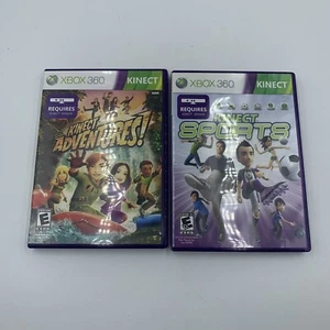 Xbox 360 Kinect Adventures Kinect Sport Videospiele Bundle - Bild 1 von 6