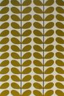 Designer Orla Kiely Two Colour Stem Olive Cotton Curtain Upholstery Craft Fabric
