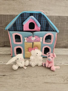 Pucci Puppies Mini Plush Dog With Training Academy~ Maltese Bunny Pig Playset  - Picture 1 of 15