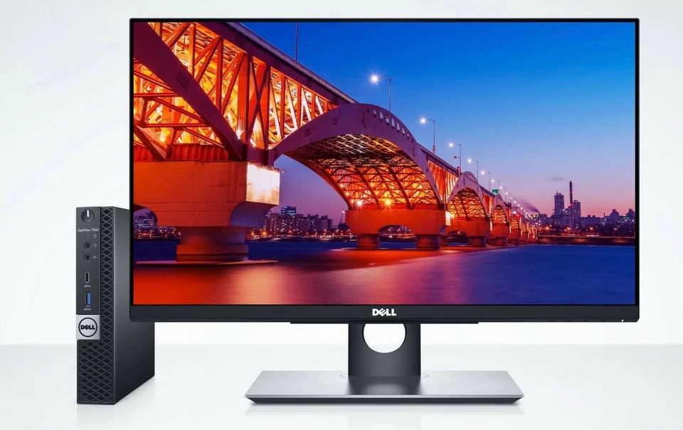 Dell OptiPlex 7050 Micro Bundle i7 3.6Ghz 16GB 1TB with 24" Monitor Win 10 Pro - Image 1 of 1