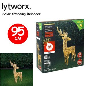 Lytworx 95cm  Solar Standing Reindeer LED  Lights Display Xmas Outdoor Ornament