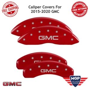 MGP Brake Caliper Covers Front & Rear Set For 2015-2020 GMC #34015SGMCRD - Picture 1 of 4