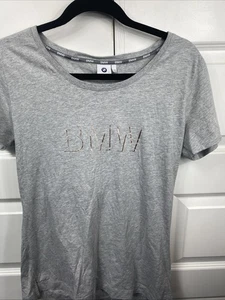 Camiseta BMW Gris Mujer Grande Rara Oro Rosa Botón BMW - Imagen 1 de 8