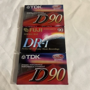 TDK D90 High Output Blank Audio Cassette Tape Sealed, FUJI DR-I 90 Normal Bias - Bild 1 von 14