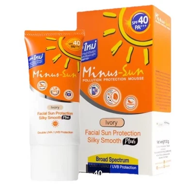 2x30g Menos Sol SPF40 PA++ Blanco Protección Contra la Contaminación Pantalla Solar Suave Sedoso Foto 1 de 4
