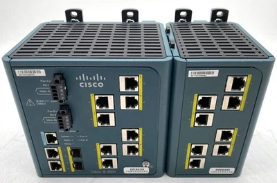 CISCO IE-3000-8TC INDUSTRIAL ETHERNET SWITCH W/ 8-PORT EXPANSION MODULE - Image 1 of 4