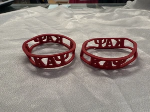 Kappa Alpha Psi Cut Out SET OF 2 Tie Dye Silicone Rubber Bracelets , NEW - Picture 1 of 1