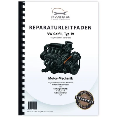 VW Golf 2, Typ 19 (83-92) 4-Zyl. 1,3l Benzinmotor 54 PS - Reparaturanleitung - Bild 1 von 4