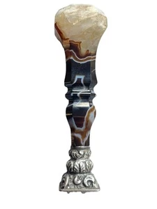 Sceau à Cacheter en AGATE & ARGENT Chiffré M. D. - Bild 1 von 6