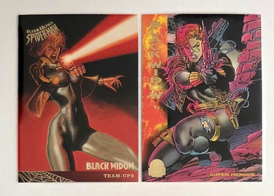 FLEER ULTRA SPIDERMAN, Black Widow #111 And MARVEL UBIVERSE, Black Widow #144 - Image 1 of 4