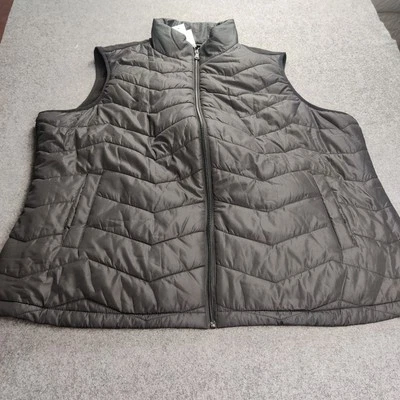 Chaleco acolchado delantero Livi Lane Bryant para mujer 22 24 negro informal cómodo caminar gimnasio Foto 1 de 4