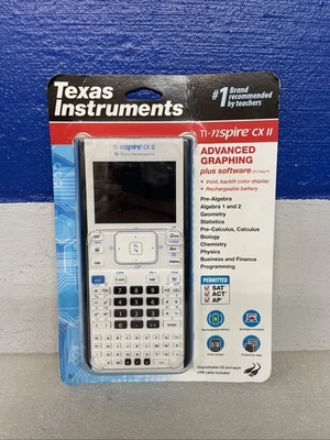 Calculadora gráfica avançada Texas Instruments TI-Nspire CX II branca retroiluminada nova - Imagem 1 de 3