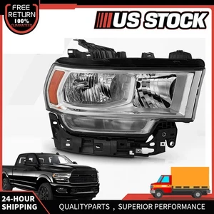 For Ram 2019-2024 2500 3500 Halogen Chrome Headlight Assy Right Passenger Side - Picture 1 of 8