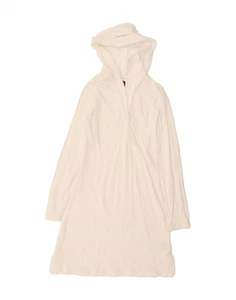 KAPPA Womens Long Sleeve Hoodie Dress UK 10 Small White Cotton DG18 - Picture 1 of 5