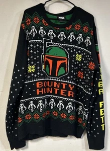Geeknet Star Wars Boba Fett Bounty Hunter Ugly Holiday Christmas Sweater Size 2X - Picture 1 of 6