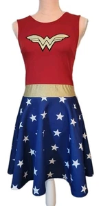 DC Comic Mujer Maravilla Cosplay Disfraz Con Dress Up Niños L 12/14 - Imagen 1 de 9