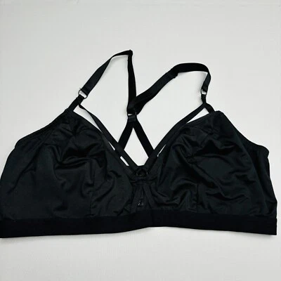 Torrid Bralette SZ 2 Bra Cage Front V-Neck Pull On Adjustable Straps NWOT - Imagem 1 de 4