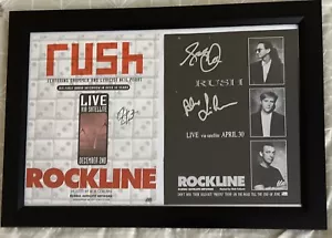 Rush Signed Rockline Roll The Bones & Presto Lee Lifeson Peart Rare - Picture 1 of 3