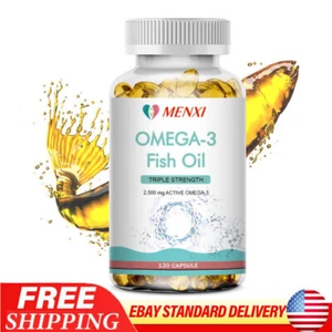 120pcs 2500mg Omega 3 & 3600mg Fish Oil Tablets EPA & DHA Heart Health - Picture 1 of 12