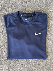 Nike Mens Navy Blue Dri Fit Swim Tee Shirt (M)