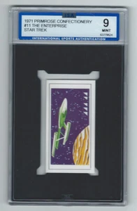 1971 Primrose Confectionery Star Trek #11 The Enterprise Graded Card ISA 9 - Picture 1 of 4