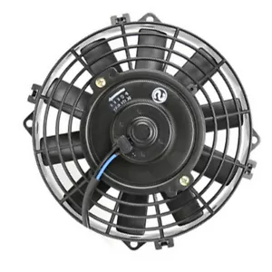 8'' Fan Slim Electric Condenser Cooling Fan 12V for Street Rat Car Black A/C - Picture 1 of 6