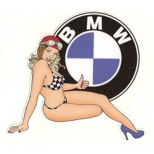 BMW right Pin Up droite Sticker vinyle laminé - Imagen 1 de 1