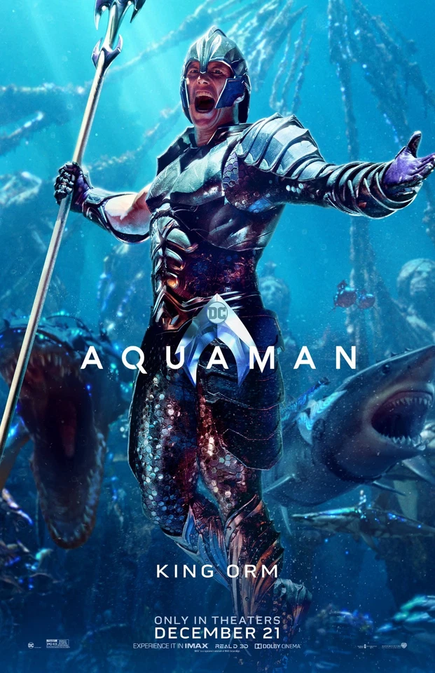 Aquaman movie poster - 11 x 17 inches - Patrick Wilson (King Orm)