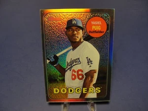 2018 Topps Heritage refractor Yasiel Puig Dodgers tarjeta # THC-327 563/569 - Imagen 1 de 2