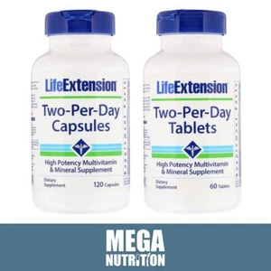 Life Extension Two-Per-Day Multi-Vitamin & Mineral CAPSULES & TABLETS | 2 SIZES - Picture 1 of 6